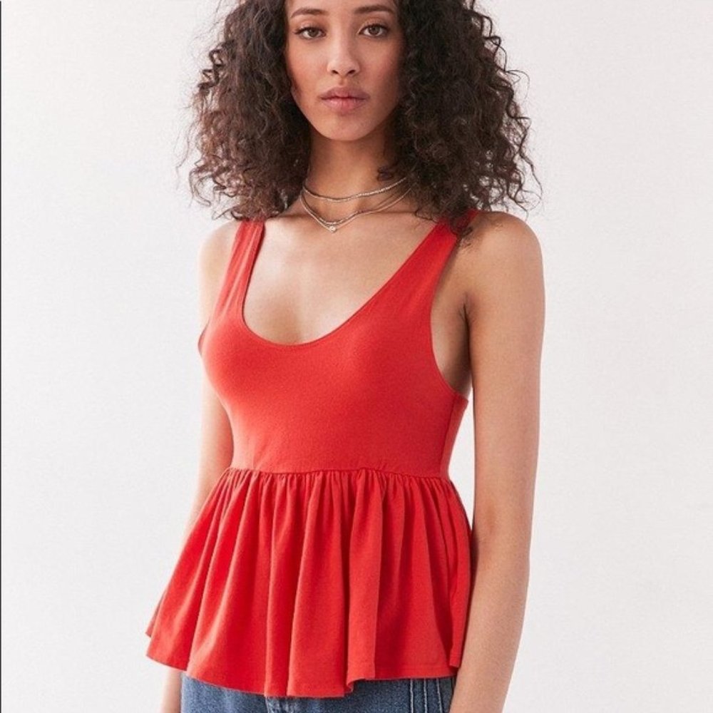 super soft peplum tank top